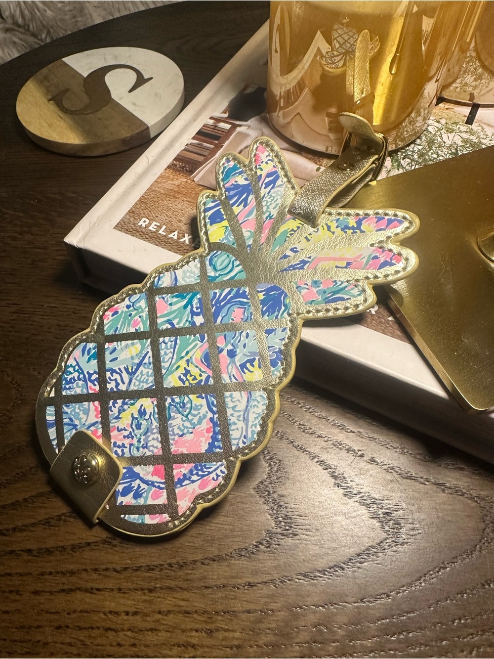 Lilly Pulitzer Pineapple Luggage Tag